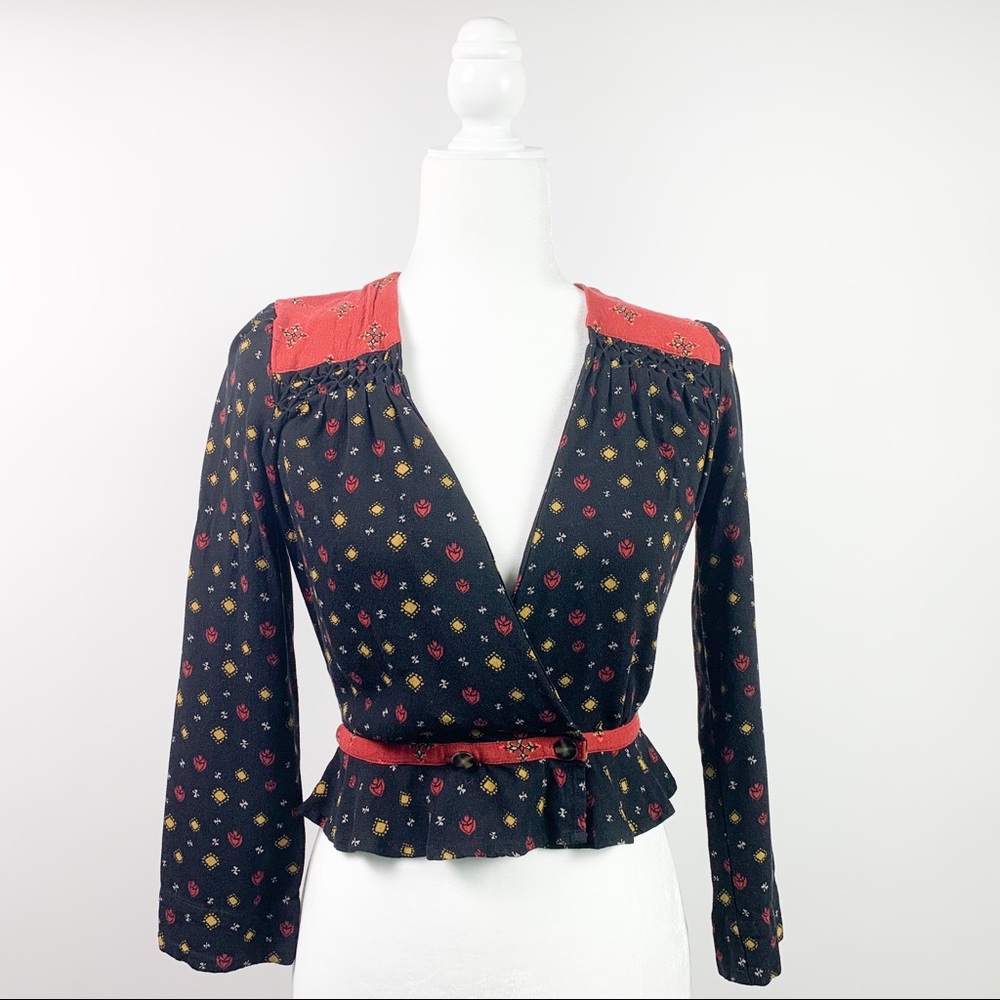 Free People Blouse XS Cover Up Buttoned Top